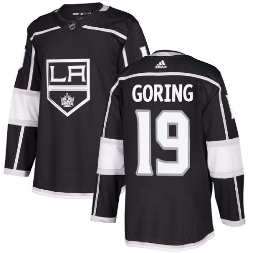 Adidas Kings #19 Butch Goring Black Home Authentic Stitched NHL Jersey